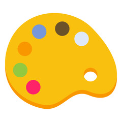 Fototapeta premium Palette of Colors: An artistic palette filled with an array of vibrant paint hues. This image is perfect for adding a touch of creativity to any project.