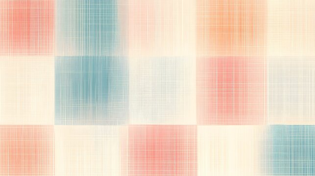 Seamless abstract pattern design with a vintage featuring colorful squares and intricate details for creative projects