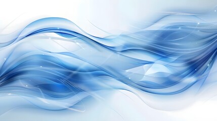 Obraz premium Flowing Blue Corporate Abstract Background with Subtle Technology Accents