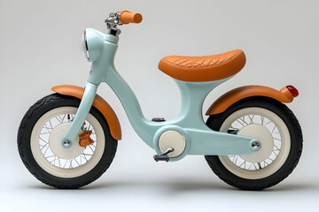 Pastel Blue Balance Bike 3D Render