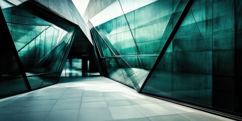 Obraz premium Captivating multiple exposures of contemporary glass architecture.