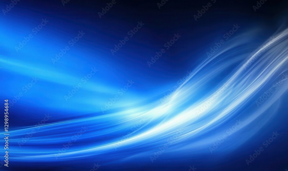 Poster ethereal blue light flowing abstract background with soft curves shows movement and serenity perfect
