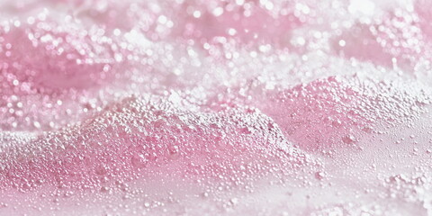 Fototapeta premium Abstract pink background. Champagne bubbles