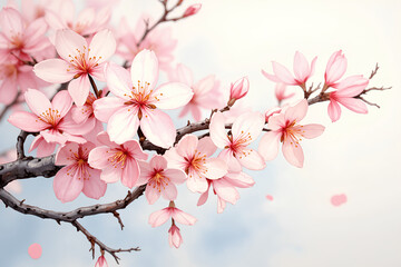 watercolor of cherry blossom sakura