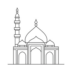 Timeless Tranquility: The Essence of Islamic Art in Line Drawing