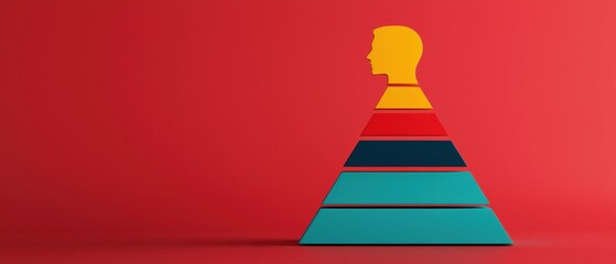 Soft Skills Infographics concept. Hierarchical Infographic Depicting Leadership Levels and Organizational Structure