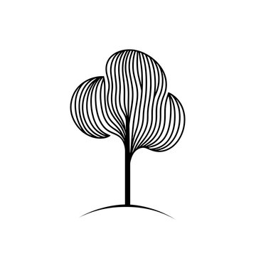 recommend clip art: Elegant Tree Line Art Illustration PNG | Minimalist Nature Sketch