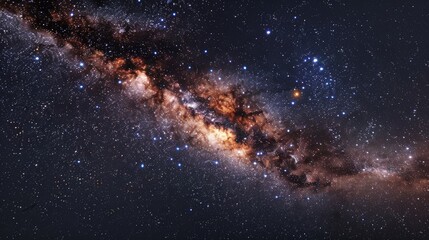 The Milky Way galaxy in a clear night sky