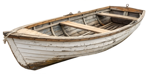 wooden boat isolated on white background.png