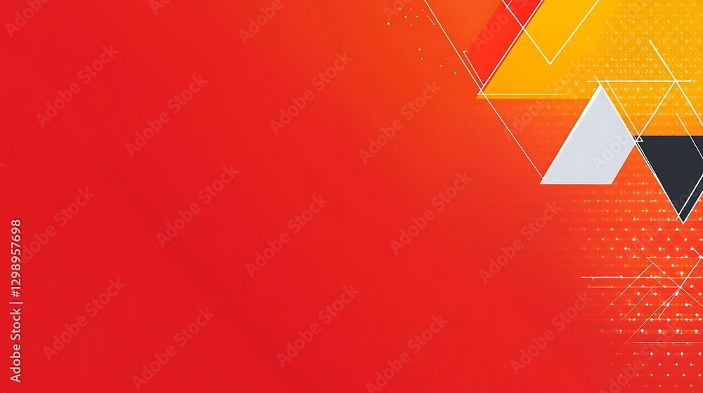 Poster abstract geometric polygon design with vibrant colors and dynamic layout for modern presentation sty