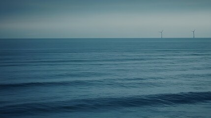 Obraz premium Offshore Wind Turbines at Sea