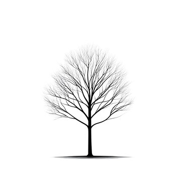 recommend clip art: Elegant Tree Line Art Illustration PNG | Minimalist Nature Sketch