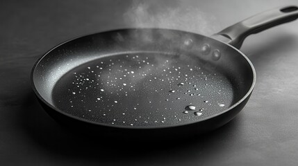 black frying pan isolated,studio background