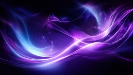 Fototapeta premium Ethereal Flow of Colorful Light Waves in Shades of Blue, Purple, and Pink with Soft Glows and Gentle Swirls, Perfect for Backgrounds and Abstract Designs