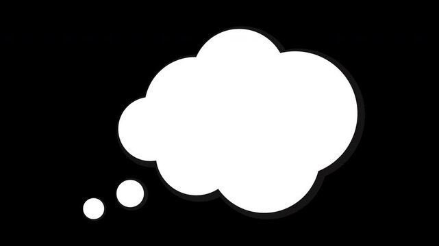 Speech bubble animation, 4K alpha channel