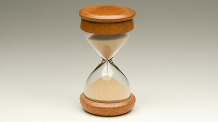 Naklejka premium Time Management concept. Hourglass Transforming Into Completed Task Conceptual Visualization of Time Management and Productivity