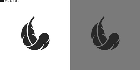 Black feather vector