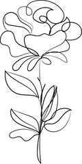 hand drawn sketch of a flower