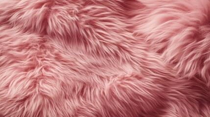Fototapeta premium A close-up of a soft pink fur texture with fluffy strands.