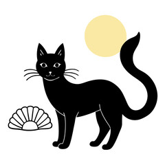 vector illustration of a cat