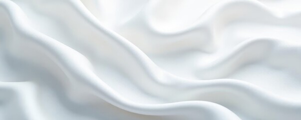 Fototapeta premium Soft flowing white silk, luxurious subtle wave pattern, soft, elegant, seamless