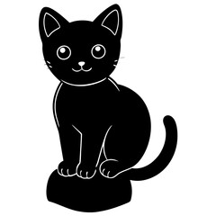 black cat cartoon