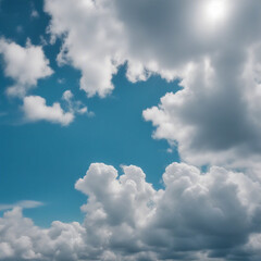 blue sky with clouds -Generative AI