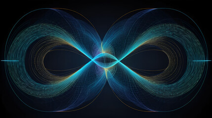 An abstract visualization of quantum entanglement inside a quant