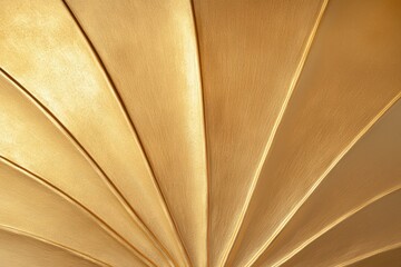 A dome-shaped ceiling with intricate golden leaf engravings, softly reflecting warm ambient lighting