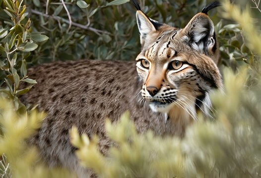 Iberian Lynx in the Underbrush