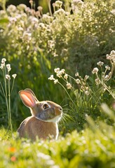 Obraz premium rabbit in the grass