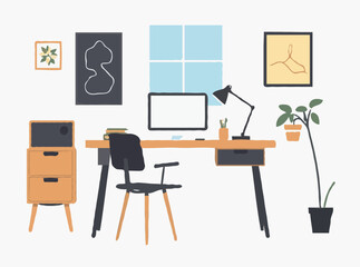 Functional Minimalist Home Workspace Setup