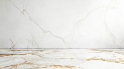 A polished marble floor with gold veins subtly reflecting soft natural light, forming an elegant interior composition