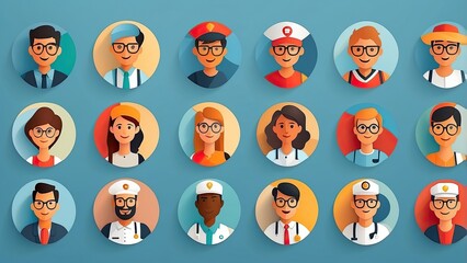 "Flat Vector Icons Set: Office and Business Essentials"