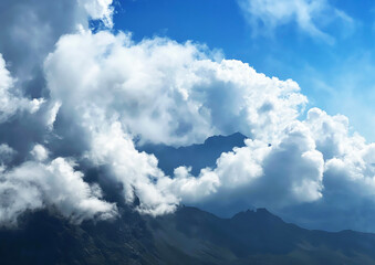 Obraz premium Beautiful photogenic clouds over the Uri Alps massif in the Swiss Alps, Melchtal - Canton of Obwalden, Switzerland (Kanton Obwald, Schweiz)