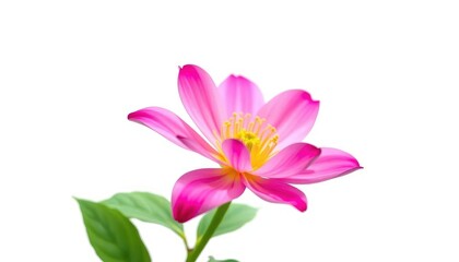 Fototapeta premium A single, vibrant bloom isolated against a pure white backdrop, marketing, design