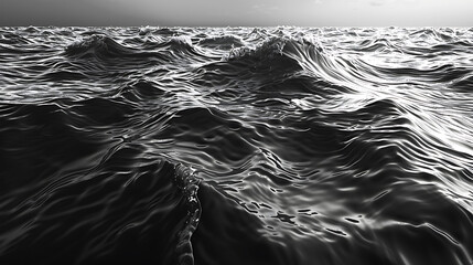 Black Water Background with Ripples – Abstract Wave Surface