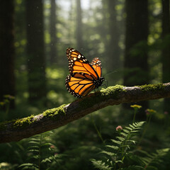 Fototapeta premium butterfly on a flower