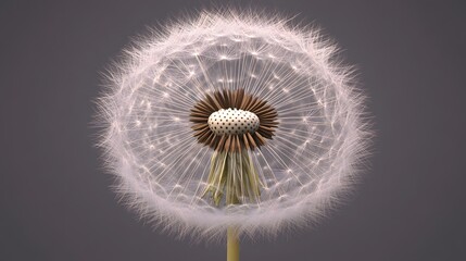 Fototapeta premium Stunning Closeup of a Dandelion Seed Head, Detailed Macro Photography of Nature