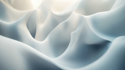 Obraz premium 2408 45.A gentle white and gray abstract background with smooth, flowing geometric shapes. The light blurring adds depth and a modern touch, perfect for a clean, professional setting, whether for