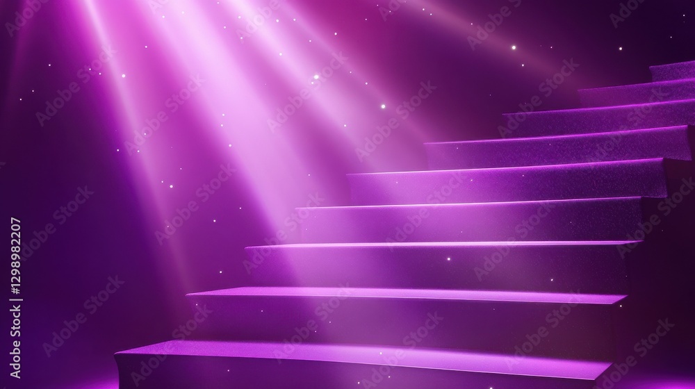 Poster abstract purple blurred background with a gradient light rays and shadows.