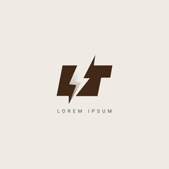 Minimal creative initial based LT logo and TL logo. Letter LT TL creative elegant monogram