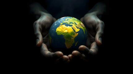 Holding our beautiful Earth in our hands reminds us of our responsibility to nurture it!  Let's unite for a brighter, greener future! 