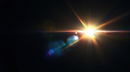 lens flare on a plain black background