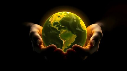 Holding our beautiful Earth in our hands reminds us of our responsibility to nurture it!  Let's unite for a brighter, greener future! 