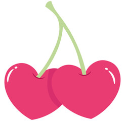 cherry on white background