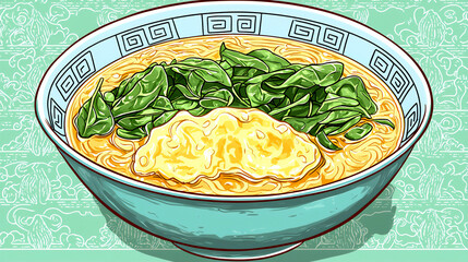  spinach cheese ramen