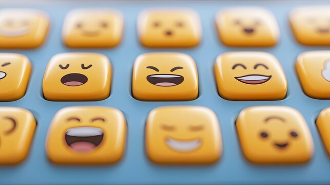 Expressive emoji keyboard showcasing diverse digital emotion collection