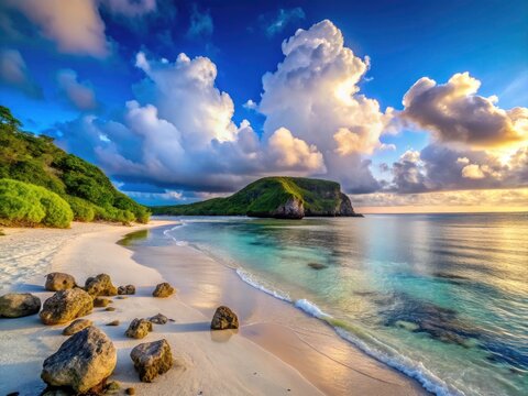 Tinian Goat Island Beach: Low Light Scenic Photography - Northern Mariana Islands