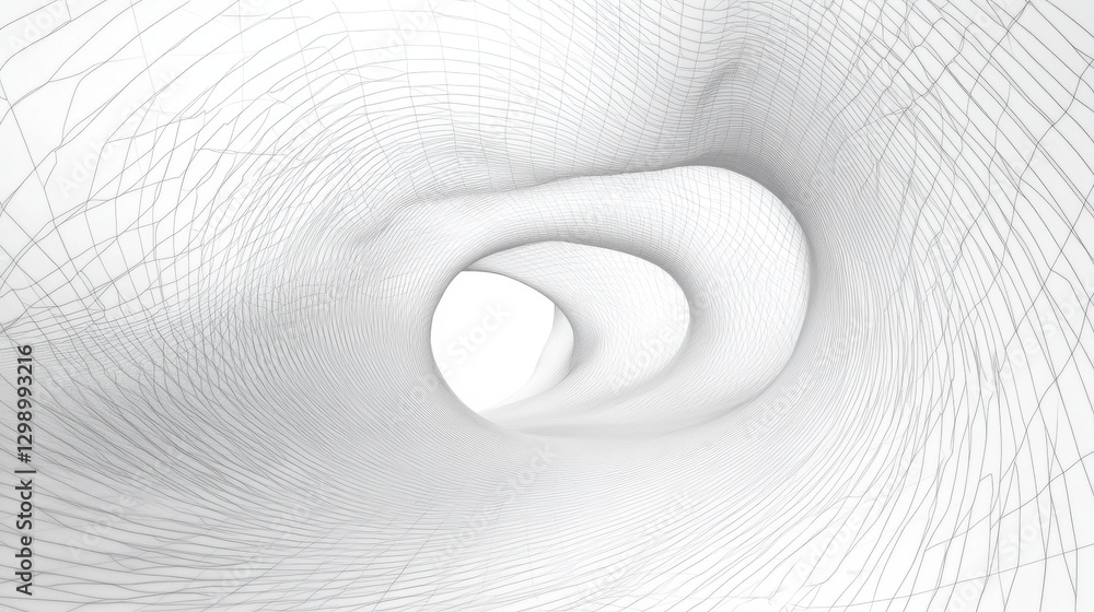 Aufkleber an illustration showing a futuristic plexus-effect wireframe background.